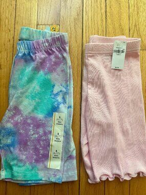 Girls Bike Shorts Bundle - 1 Cat & Jack + 1 Old Navy - size Sm (6/7) NWT